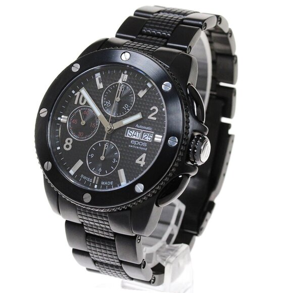 EPOS 3388SBBKR Chronograph day date black Dial Automatic Men's Watch_845960 - Picture 1 of 6